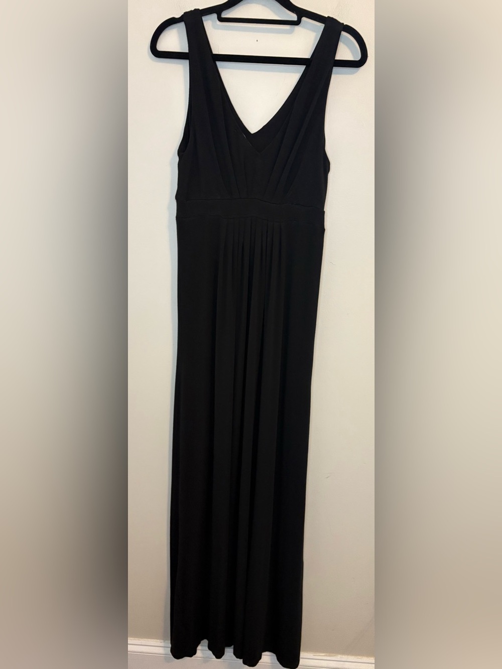 Banana Republic Black Maxi Dress Small Sleeveless V-Neck Empire Waist - Picture 4 of 7